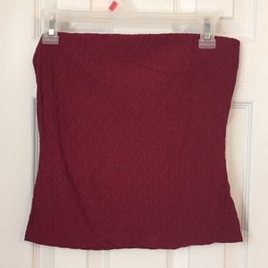 Crimson Red Strapless Top